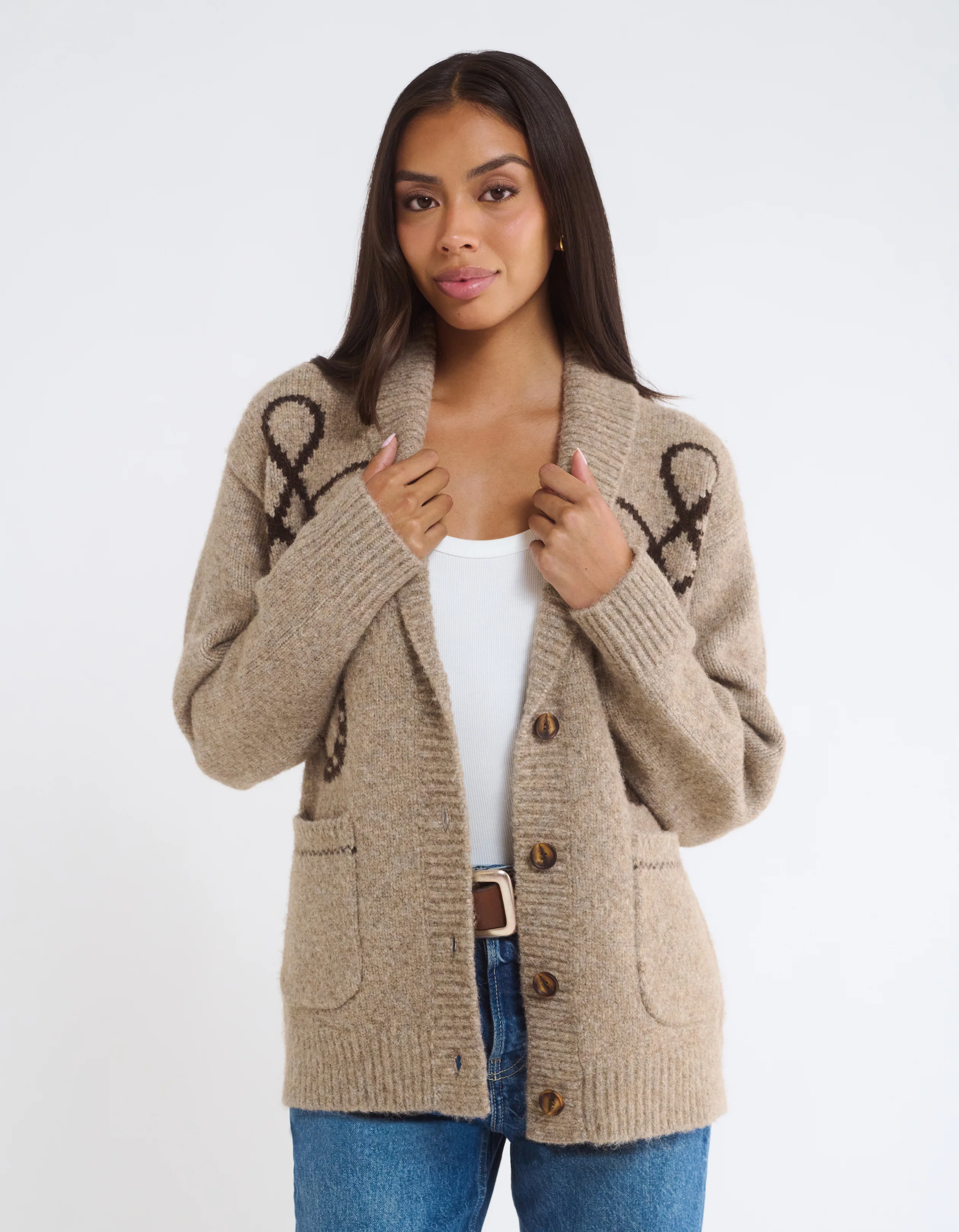 Wild Horses Cardigan | Mocha Heather