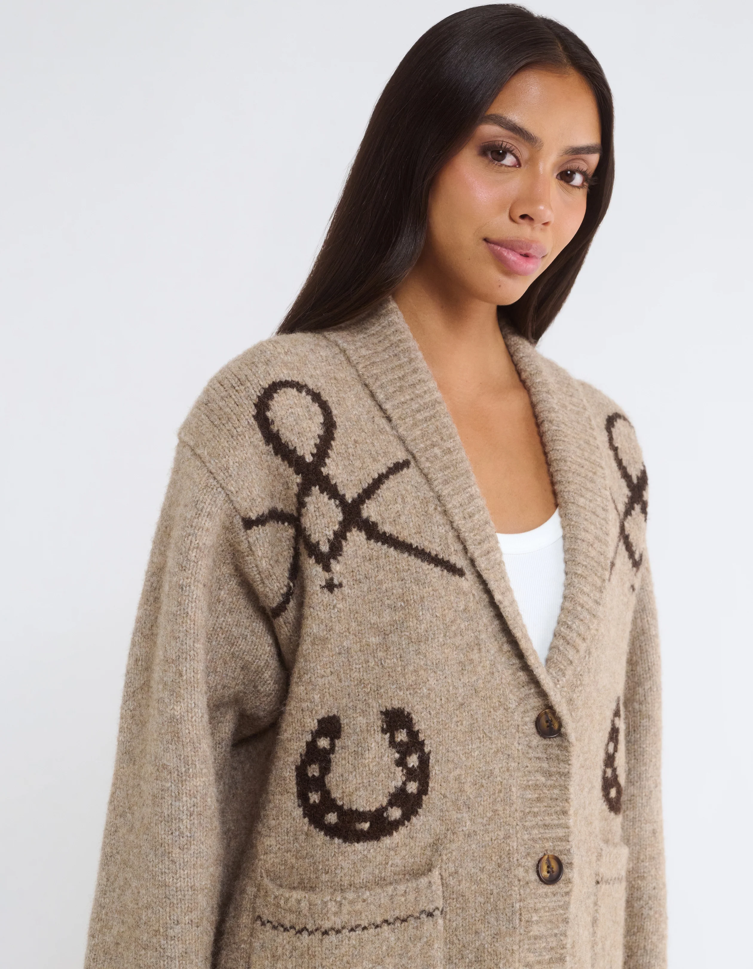 Wild Horses Cardigan | Mocha Heather - Image 2