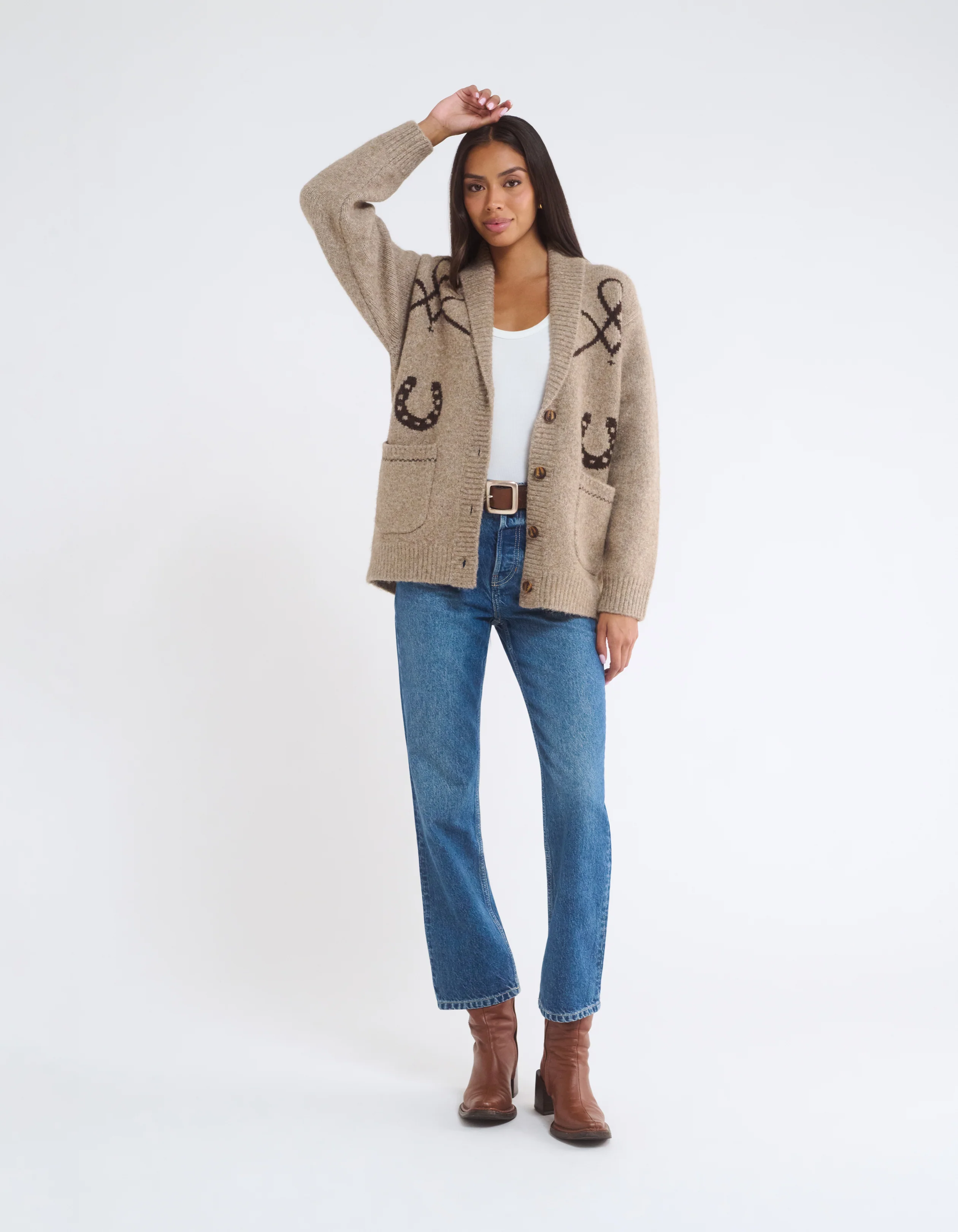 Wild Horses Cardigan | Mocha Heather - Image 5