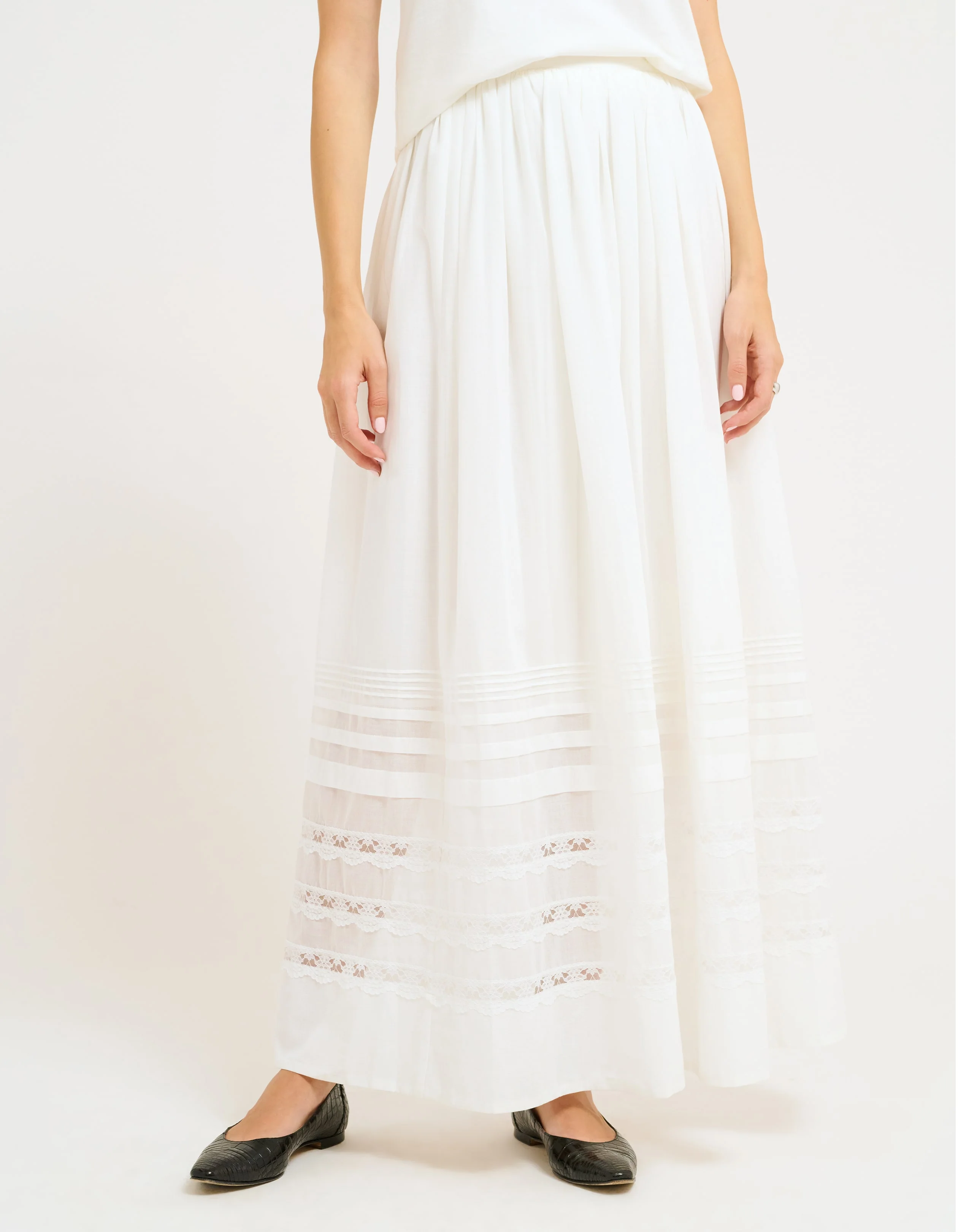 Wildflower Maxi Skirt | White - Image 3