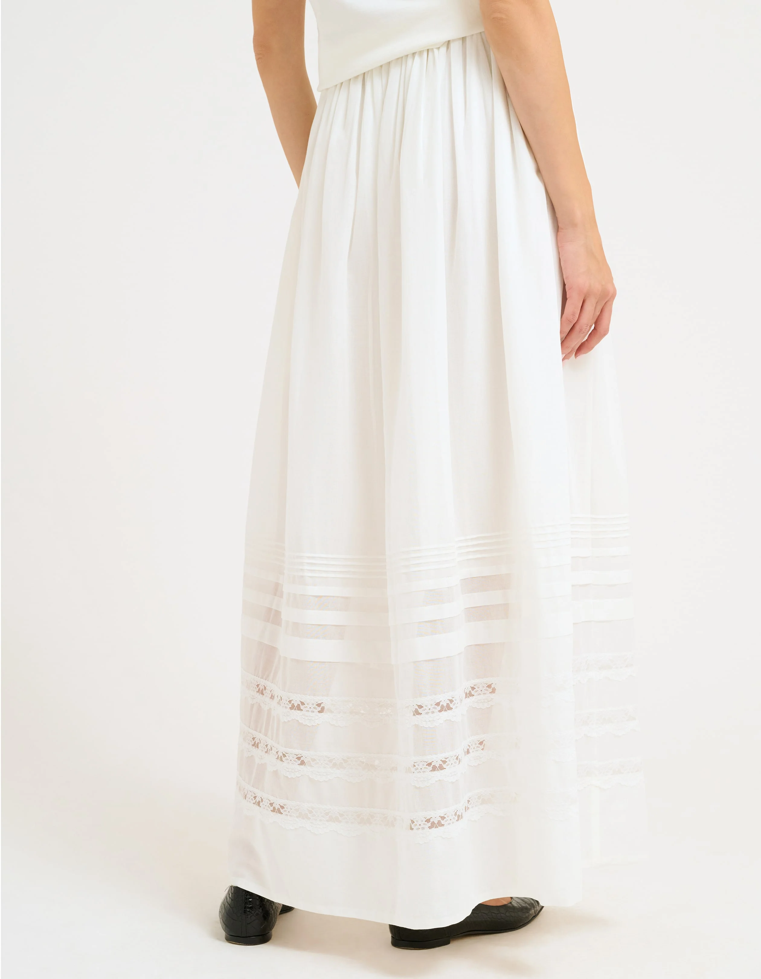 Wildflower Maxi Skirt | White - Image 4