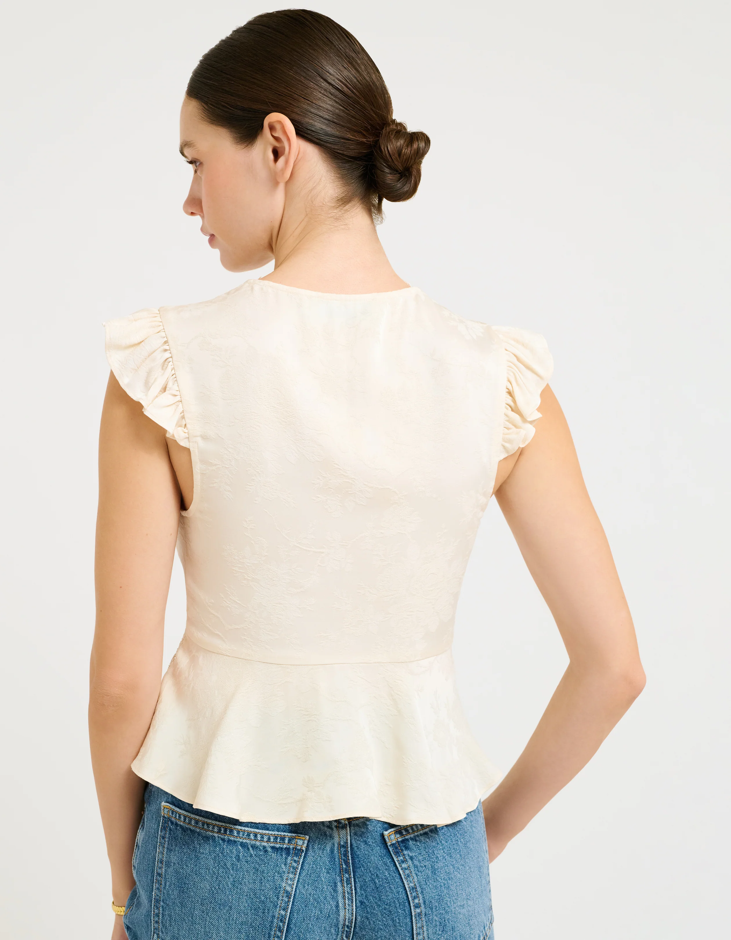 Wisteria Top | Ivory Jacquard - Image 4