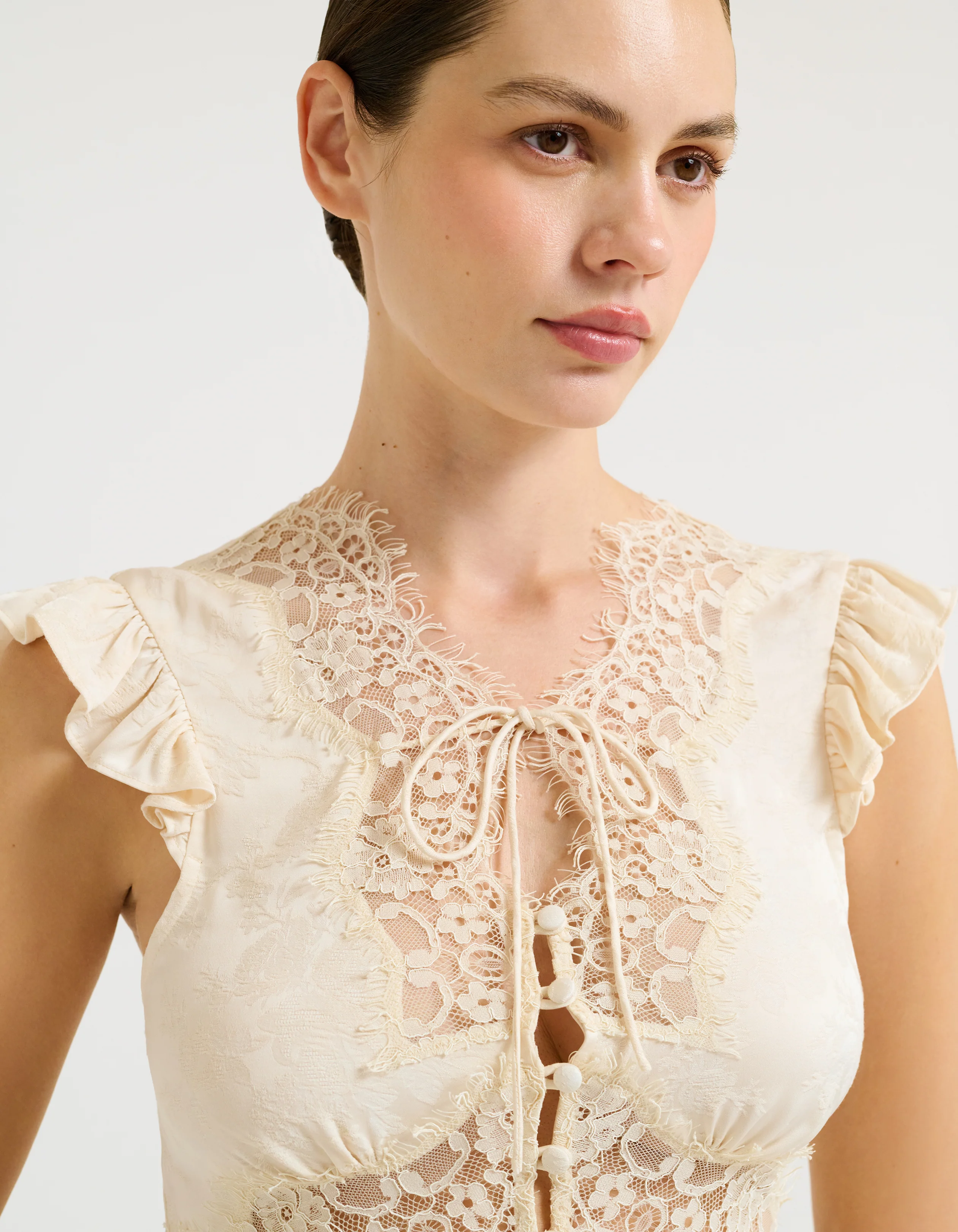 Wisteria Top | Ivory Jacquard - Image 5