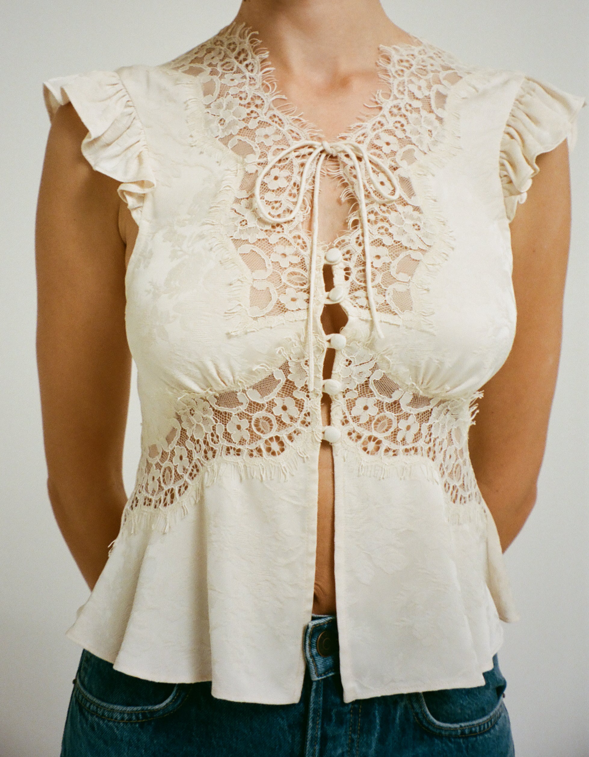 Wisteria Top | Ivory Jacquard - Image 6