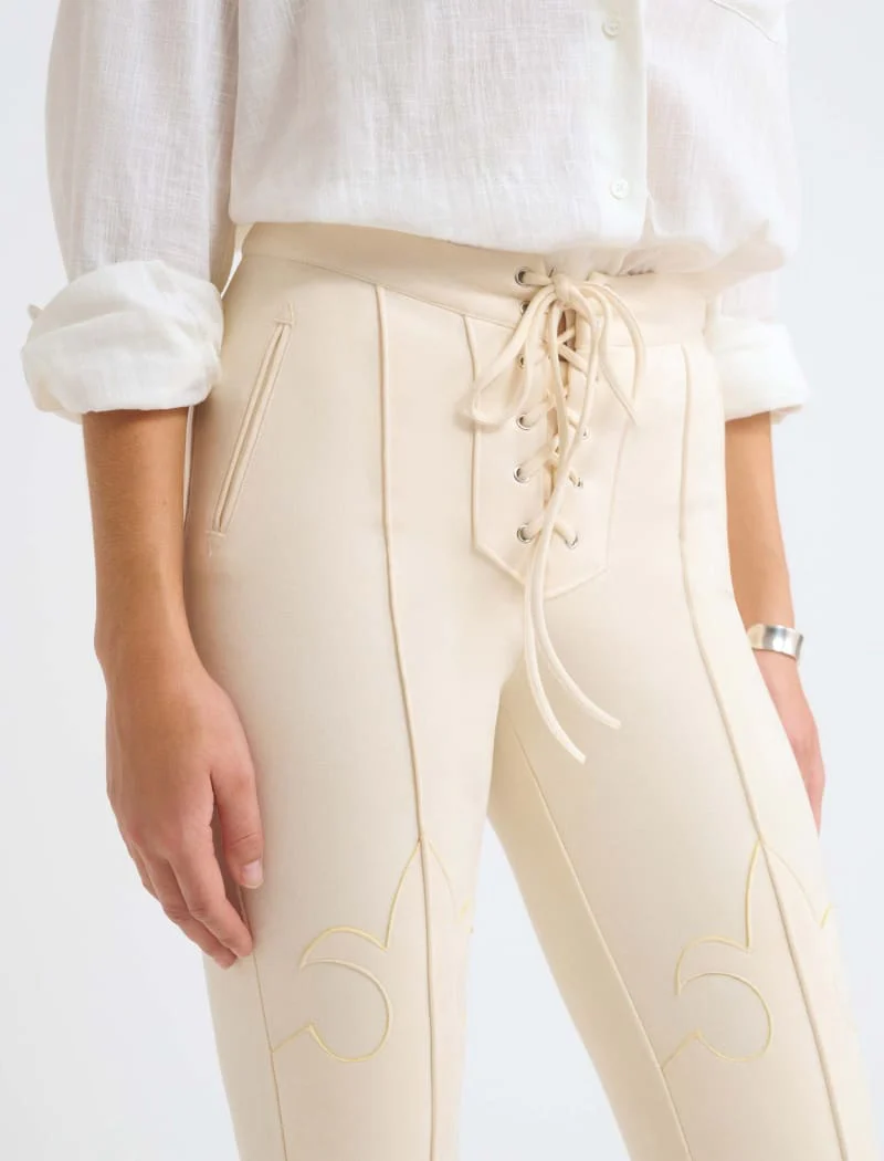 Yellowstone Pant | Cream Suede - Image 3